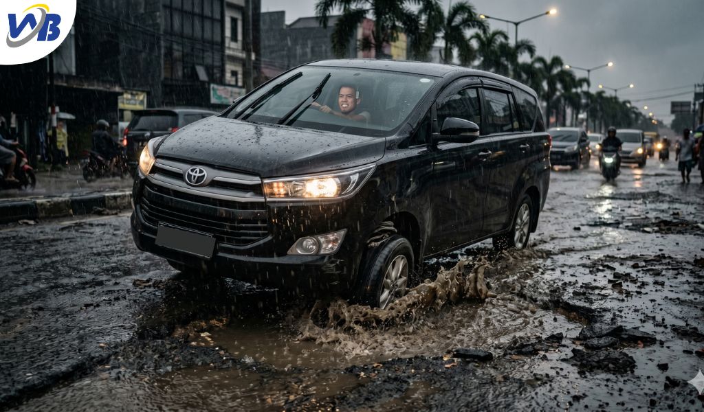 Kaki Kaki Mobil saat hujan