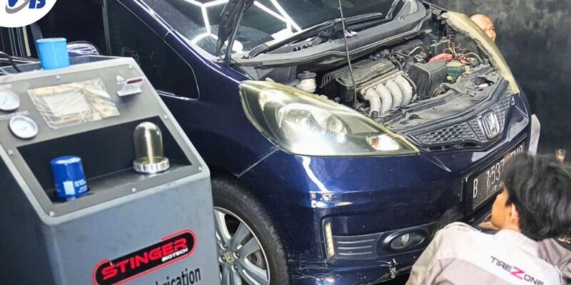 karbon mesin menumpuk