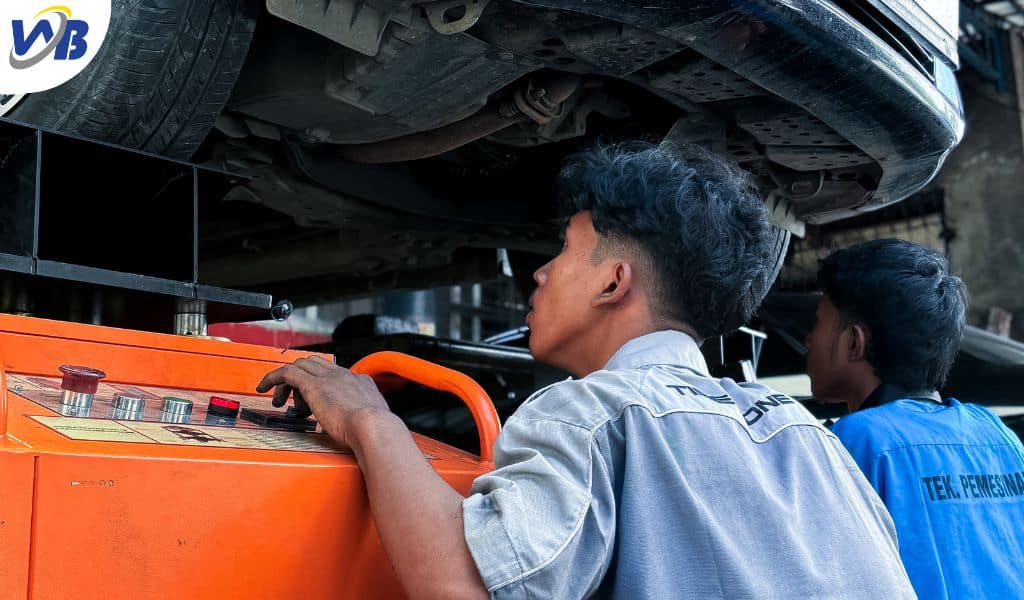 Bengkel Kaki Kaki Termurah di Depok dengan Kyoto Shaking Machine