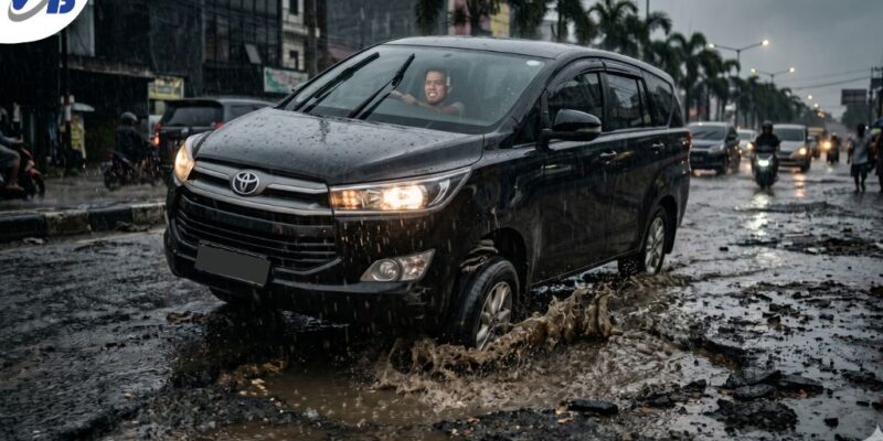 Kaki Kaki Mobil saat hujan